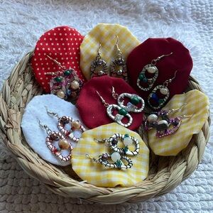 Soda Tab Wrapped Wire & Bead Upcycled Earrings by EKA! (Me!)